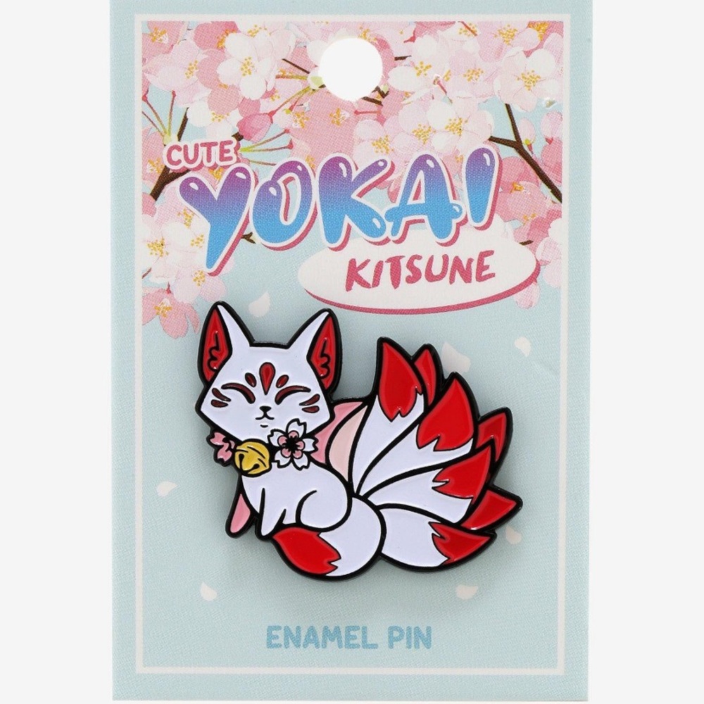 Yokai Kitsune Enamel Pin Hot‎ Topic